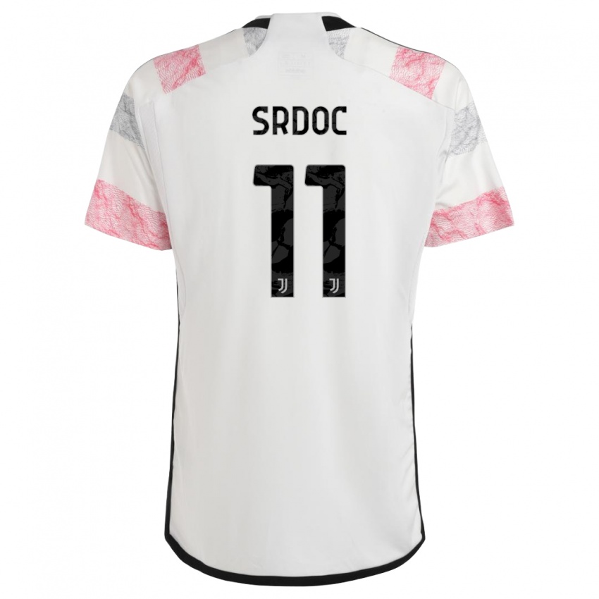 Herren Ivano Srdoc #11 Weiß Rosa Auswärtstrikot Trikot 2023/24 T-Shirt Österreich