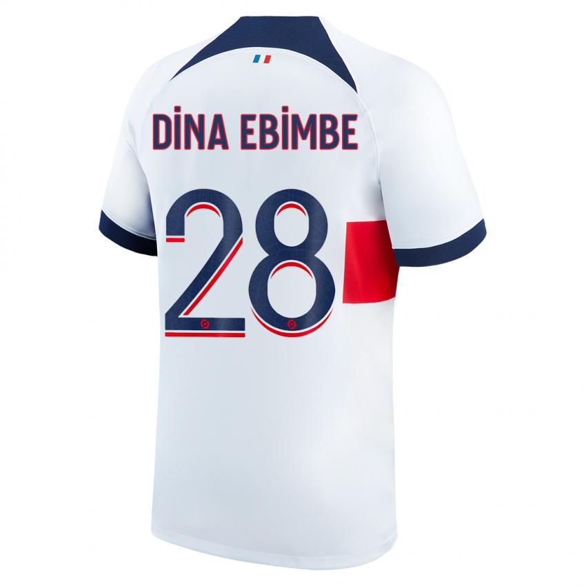 Herren Eric Junior Dina Ebimbe #28 Weiß Auswärtstrikot Trikot 2023/24 T-Shirt Österreich