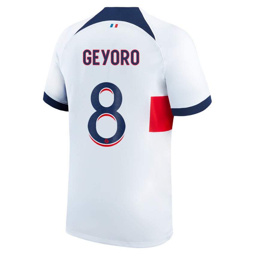 Herren Grace Geyoro #8 Weiß Auswärtstrikot Trikot 2023/24 T-Shirt Österreich