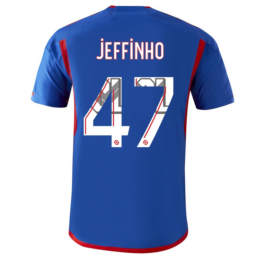 Herren Jeffinho #47 Blau Rot Auswärtstrikot Trikot 2023/24 T-Shirt Österreich