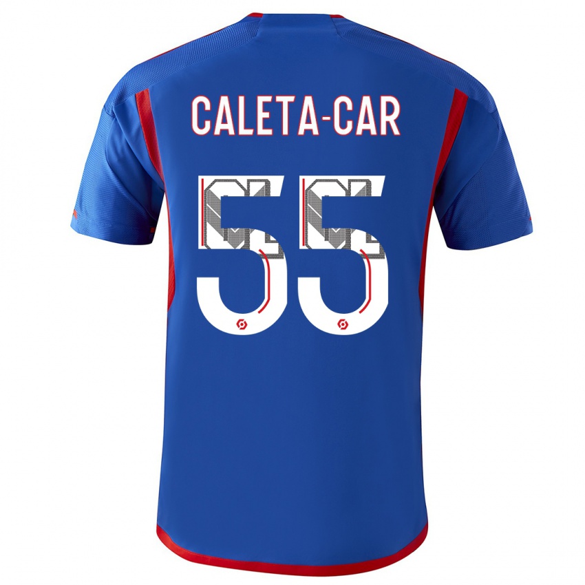 Herren Duje Caleta-Car #55 Blau Rot Auswärtstrikot Trikot 2023/24 T-Shirt Österreich