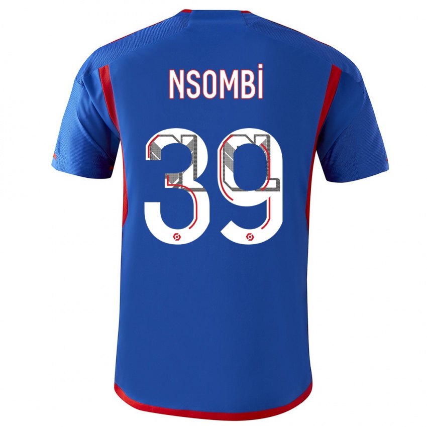 Herren Gael Nsombi #39 Blau Rot Auswärtstrikot Trikot 2023/24 T-Shirt Österreich