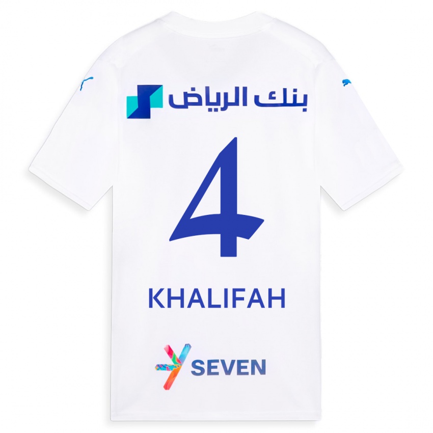 Herren Khalifah Al-Dawsari #4 Weiß Auswärtstrikot Trikot 2023/24 T-Shirt Österreich