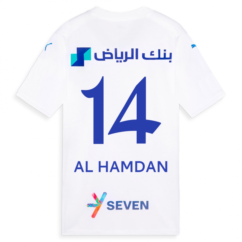 Herren Abdullah Al-Hamdan #14 Weiß Auswärtstrikot Trikot 2023/24 T-Shirt Österreich