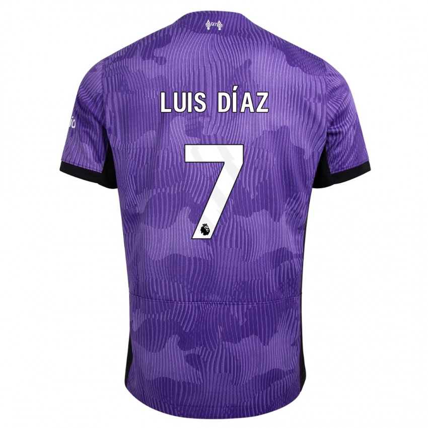 Herren Luis Diaz #7 Lila Ausweichtrikot Trikot 2023/24 T-Shirt Österreich