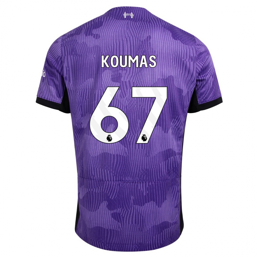 Herren Lewis Koumas #67 Lila Ausweichtrikot Trikot 2023/24 T-Shirt Österreich