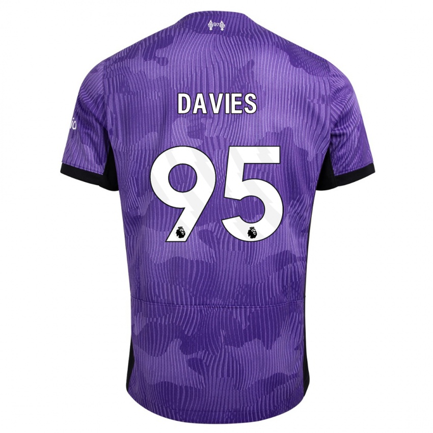 Herren Harvey Davies #95 Lila Ausweichtrikot Trikot 2023/24 T-Shirt Österreich