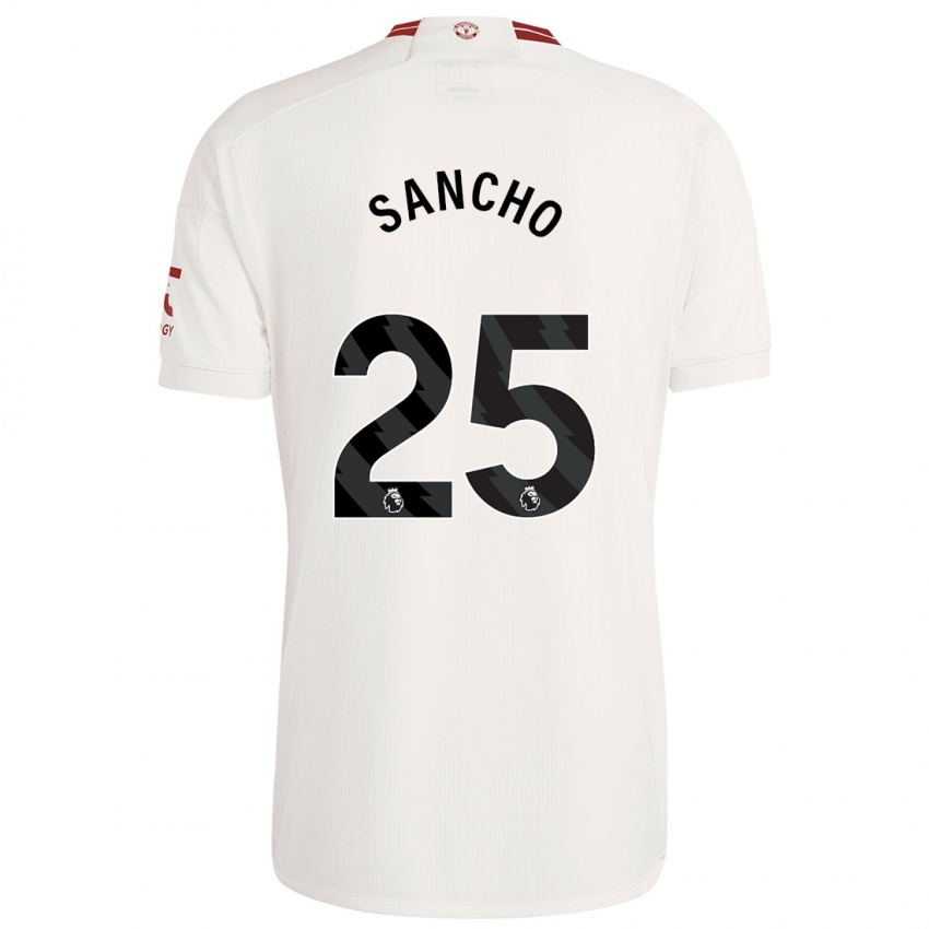 Herren Jadon Sancho #25 Weiß Ausweichtrikot Trikot 2023/24 T-Shirt Österreich