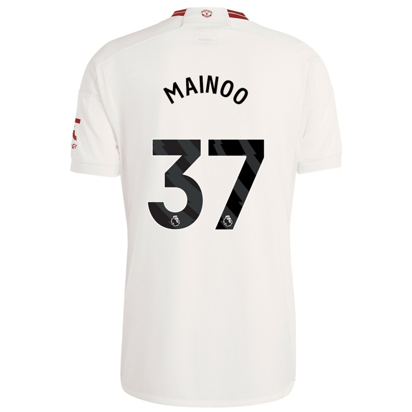 Herren Kobbie Mainoo #37 Weiß Ausweichtrikot Trikot 2023/24 T-Shirt Österreich