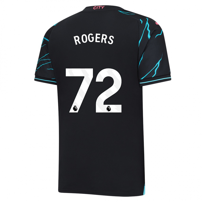 Herren Morgan Rogers #72 Dunkelblau Ausweichtrikot Trikot 2023/24 T-Shirt Österreich