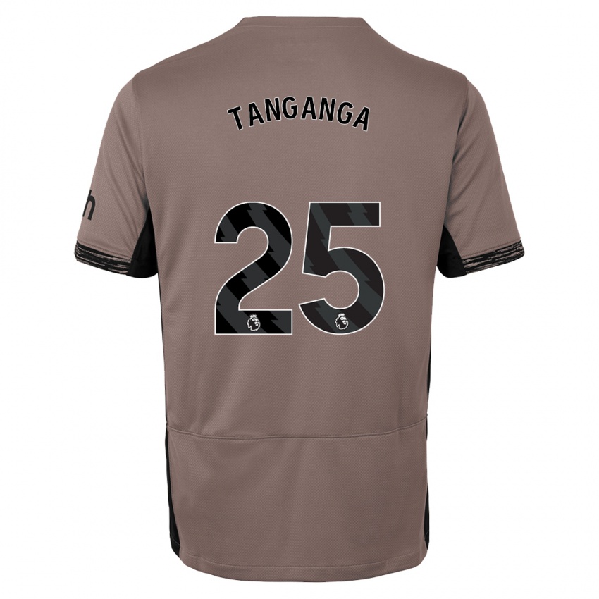 Herren Japhet Tanganga #25 Dunkelbeige Ausweichtrikot Trikot 2023/24 T-Shirt Österreich