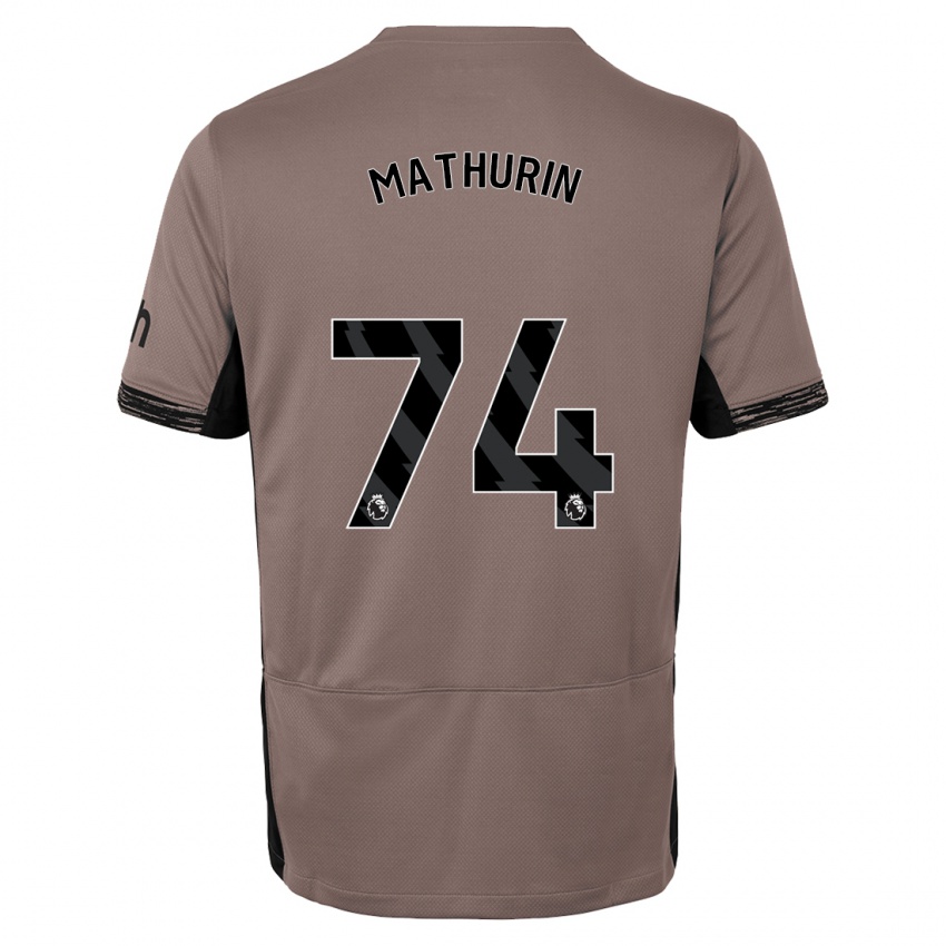 Herren Roshaun Mathurin #74 Dunkelbeige Ausweichtrikot Trikot 2023/24 T-Shirt Österreich