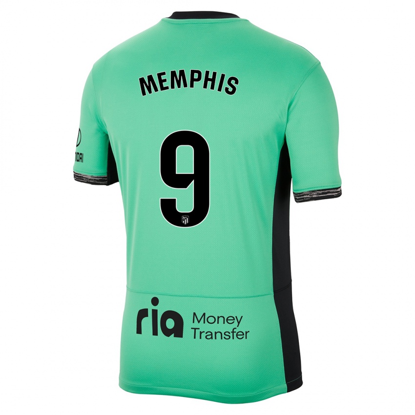 Herren Memphis Depay #9 Frühlingsgrün Ausweichtrikot Trikot 2023/24 T-Shirt Österreich