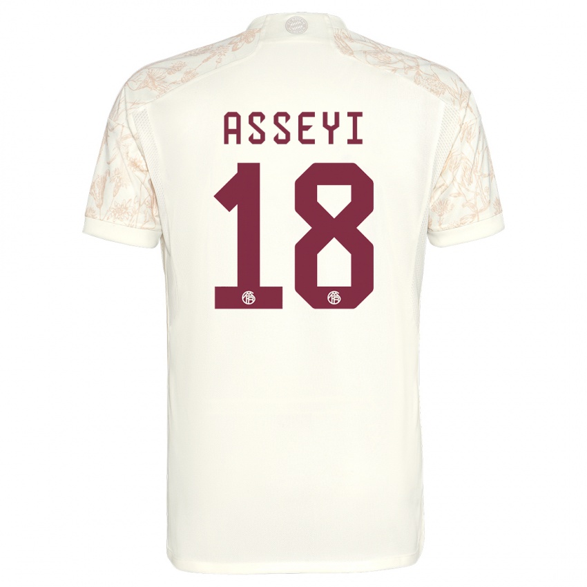 Herren Viviane Asseyi #18 Cremefarben Ausweichtrikot Trikot 2023/24 T-Shirt Österreich