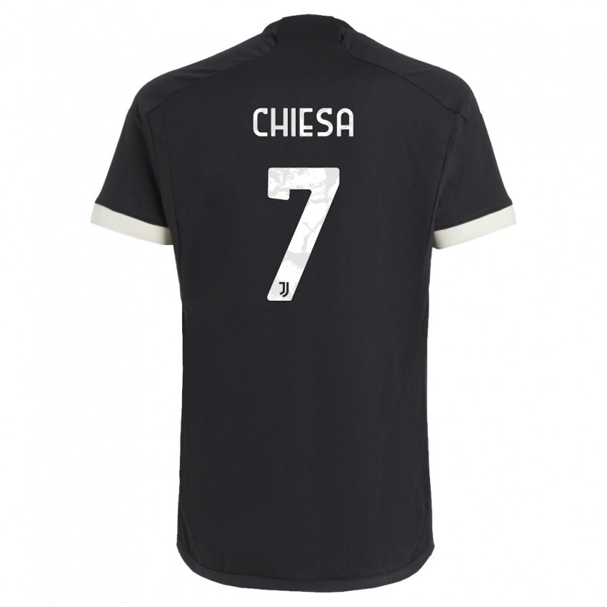 Herren Federico Chiesa #7 Schwarz Ausweichtrikot Trikot 2023/24 T-Shirt Österreich