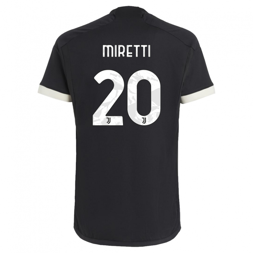 Herren Fabio Miretti #20 Schwarz Ausweichtrikot Trikot 2023/24 T-Shirt Österreich