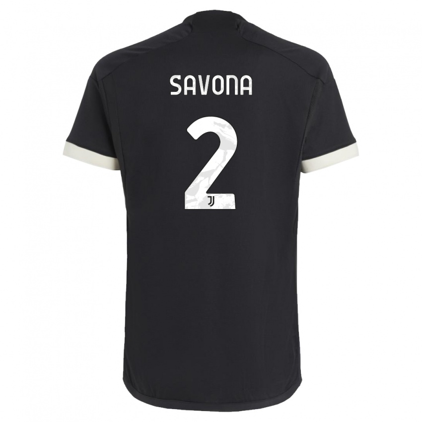 Herren Nicolo Savona #2 Schwarz Ausweichtrikot Trikot 2023/24 T-Shirt Österreich