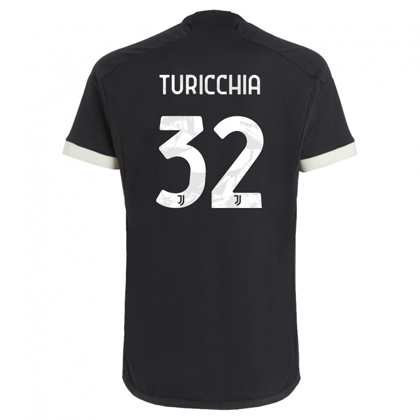 Herren Riccardo Turicchia #32 Schwarz Ausweichtrikot Trikot 2023/24 T-Shirt Österreich