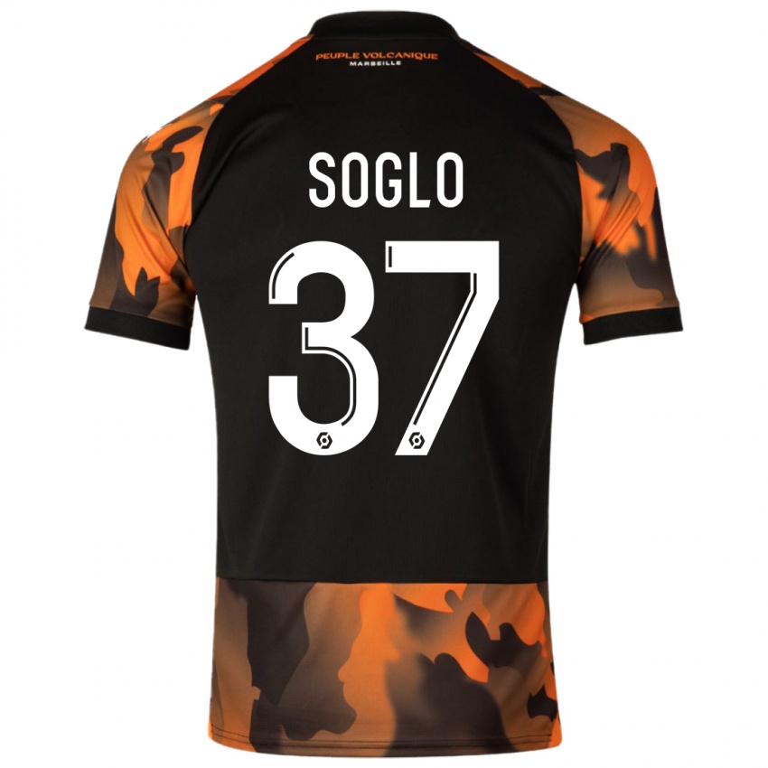 Herren Emran Soglo #37 Schwarzorange Ausweichtrikot Trikot 2023/24 T-Shirt Österreich