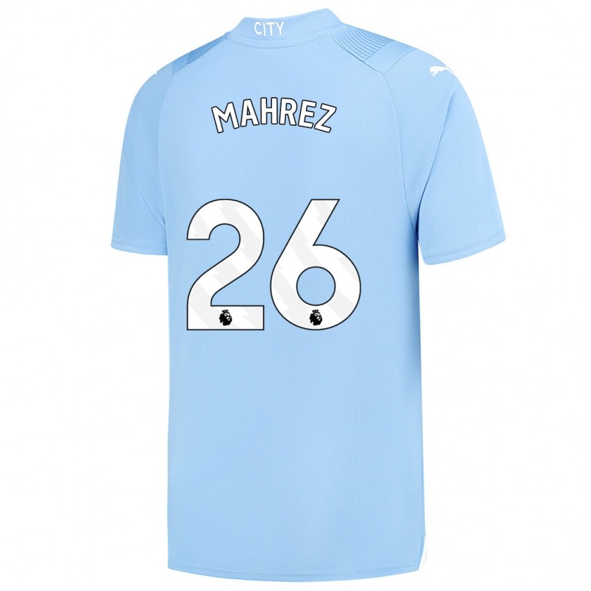 Damen Riyad Mahrez #26 Hellblau Heimtrikot Trikot 2023/24 T-Shirt Österreich