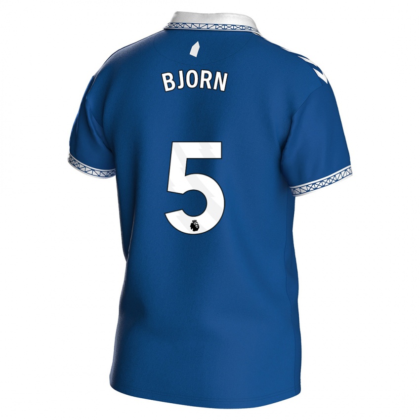 Damen Nathalie Bjorn #5 Königsblau Heimtrikot Trikot 2023/24 T-Shirt Österreich