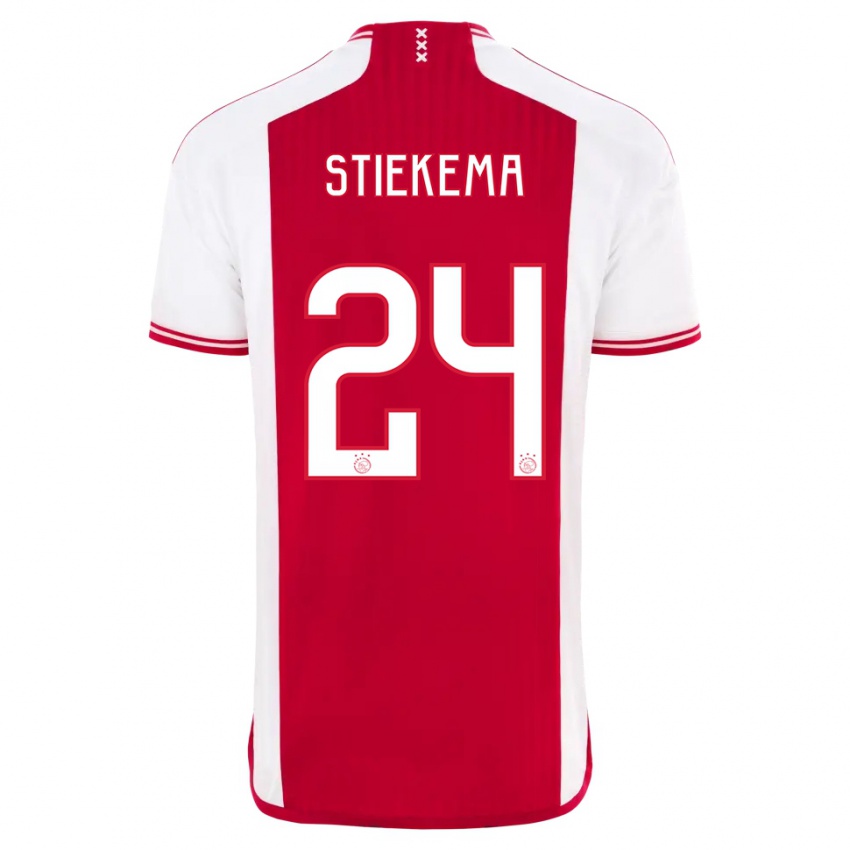 Damen Iris Stiekema #24 Rot-Weiss Heimtrikot Trikot 2023/24 T-Shirt Österreich