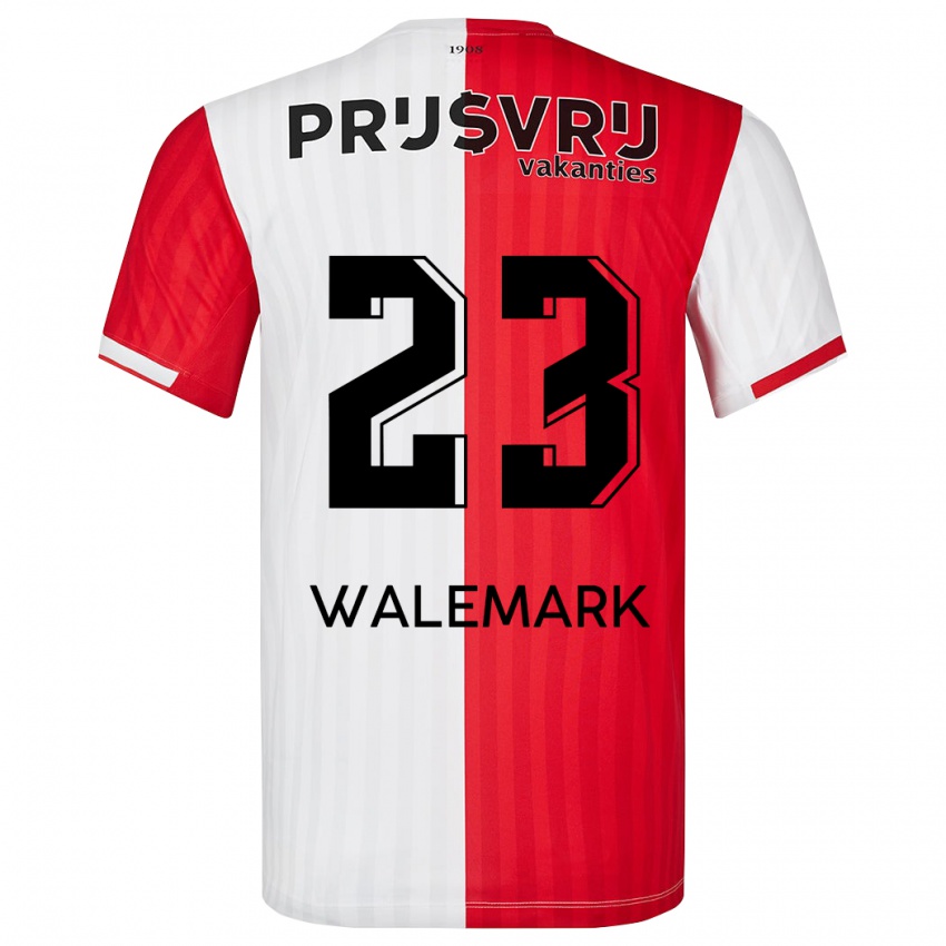 Damen Patrik Walemark #23 Rot-Weiss Heimtrikot Trikot 2023/24 T-Shirt Österreich