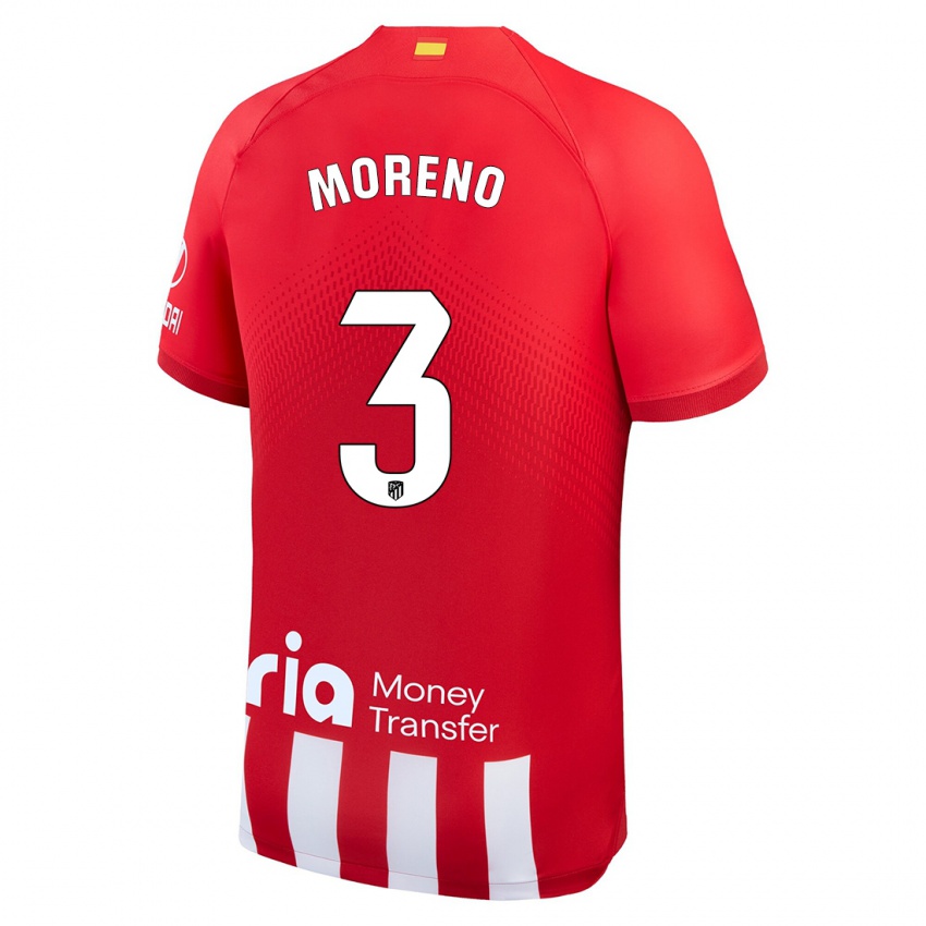 Damen Marco Moreno #3 Rot-Weiss Heimtrikot Trikot 2023/24 T-Shirt Österreich