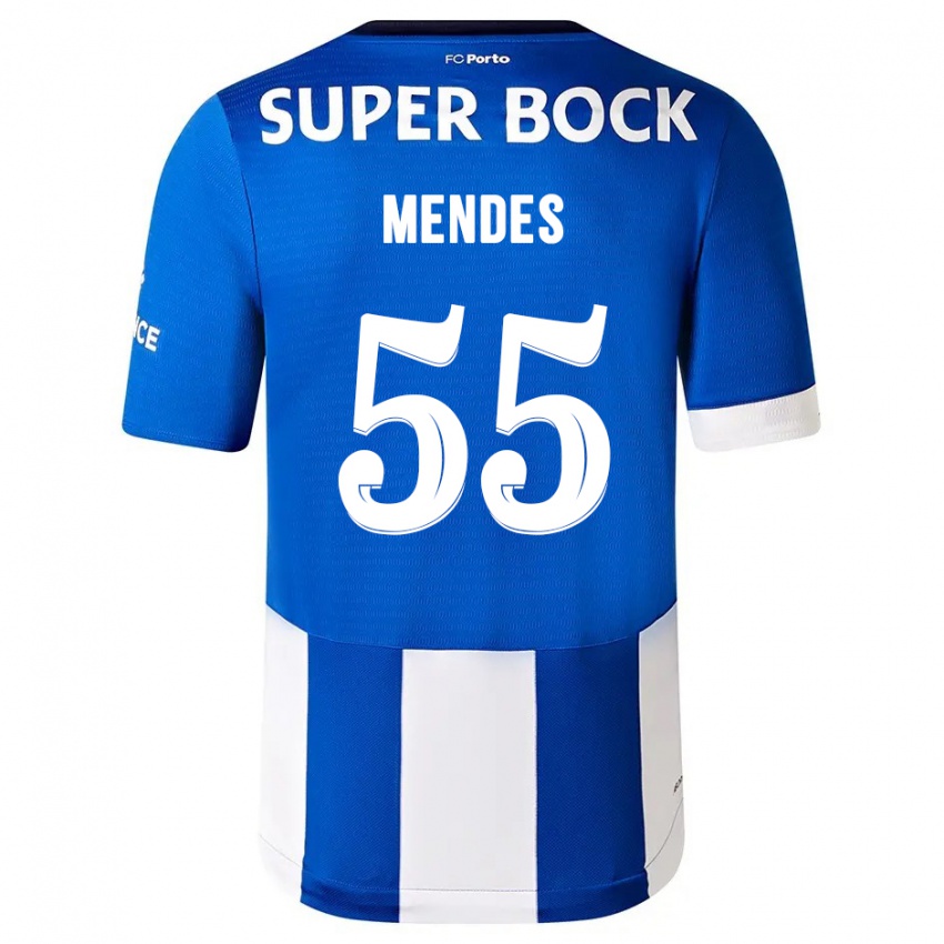 Damen Joao Mendes #55 Blau Weiss Heimtrikot Trikot 2023/24 T-Shirt Österreich