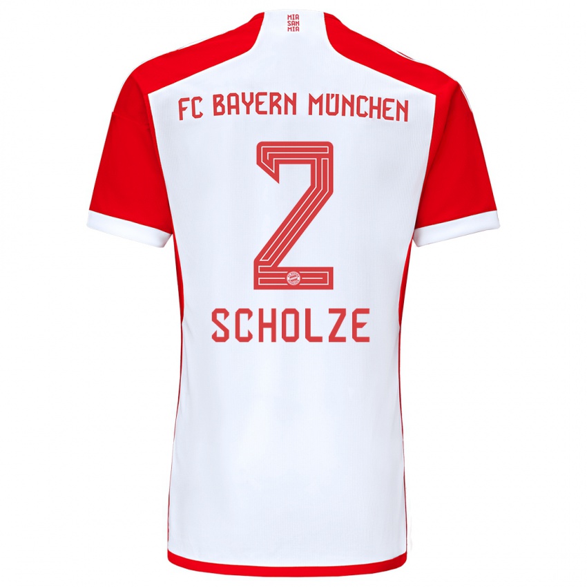 Damen Max Scholze #2 Rot-Weiss Heimtrikot Trikot 2023/24 T-Shirt Österreich