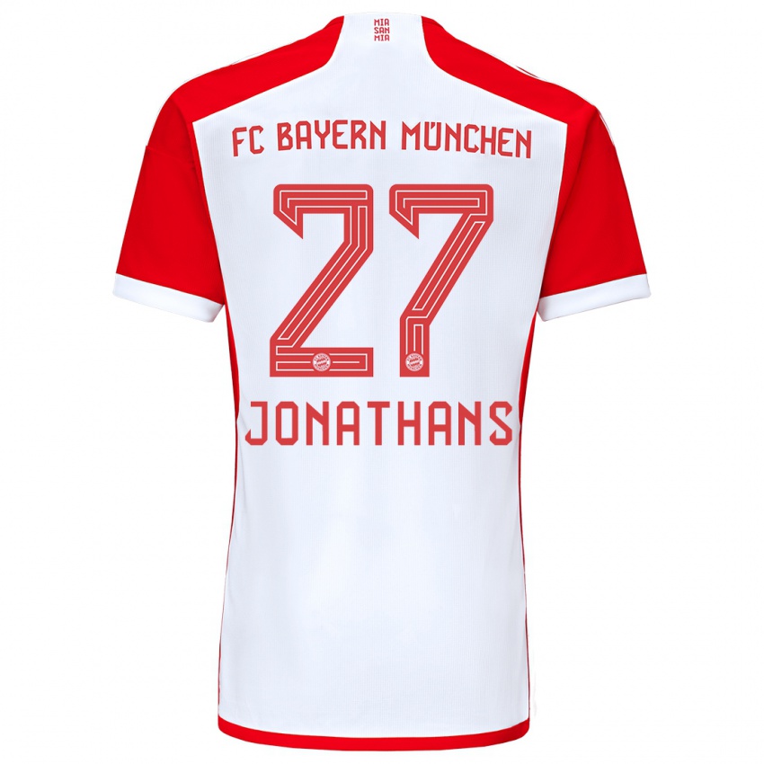 Damen David Jonathans #27 Rot-Weiss Heimtrikot Trikot 2023/24 T-Shirt Österreich