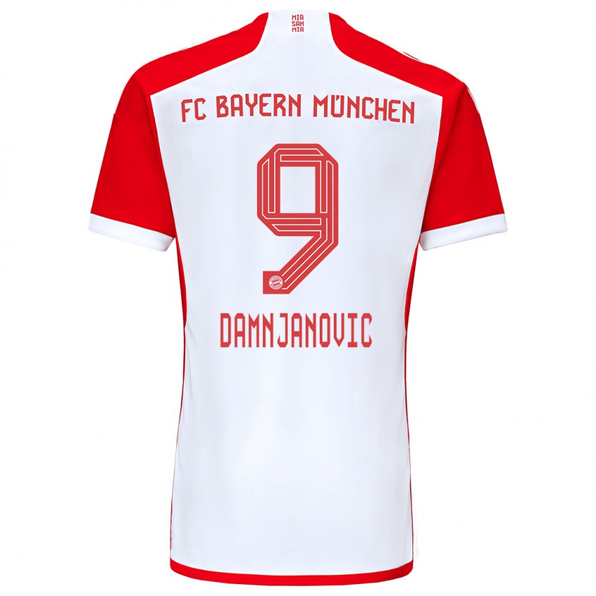 Damen Jovana Damnjanovic #9 Rot-Weiss Heimtrikot Trikot 2023/24 T-Shirt Österreich