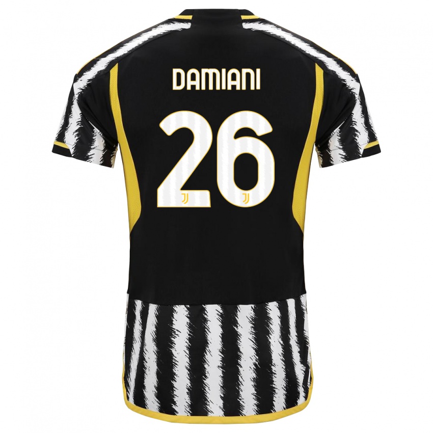 Damen Samuele Damiani #26 Schwarz-Weiss Heimtrikot Trikot 2023/24 T-Shirt Österreich