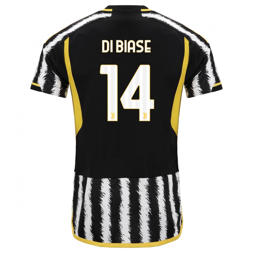 Damen Gianmarco Di Biase #14 Schwarz-Weiss Heimtrikot Trikot 2023/24 T-Shirt Österreich