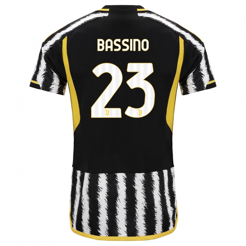 Damen Alessandro Bassino #23 Schwarz-Weiss Heimtrikot Trikot 2023/24 T-Shirt Österreich