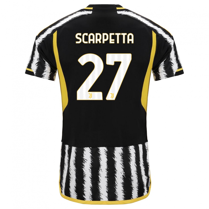 Damen Jacopo Scarpetta #27 Schwarz-Weiss Heimtrikot Trikot 2023/24 T-Shirt Österreich