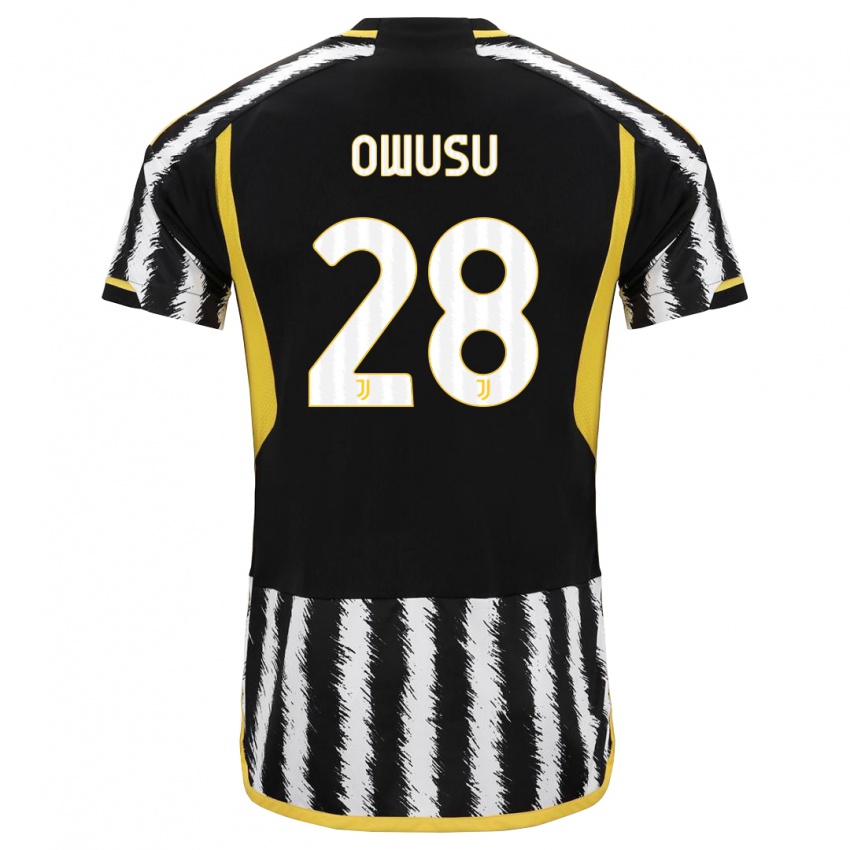 Damen Augusto Owusu #28 Schwarz-Weiss Heimtrikot Trikot 2023/24 T-Shirt Österreich