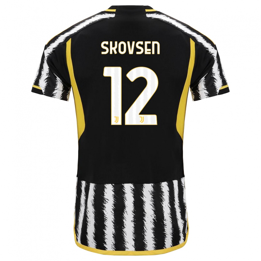 Damen Matilde Lundorf Skovsen #12 Schwarz-Weiss Heimtrikot Trikot 2023/24 T-Shirt Österreich