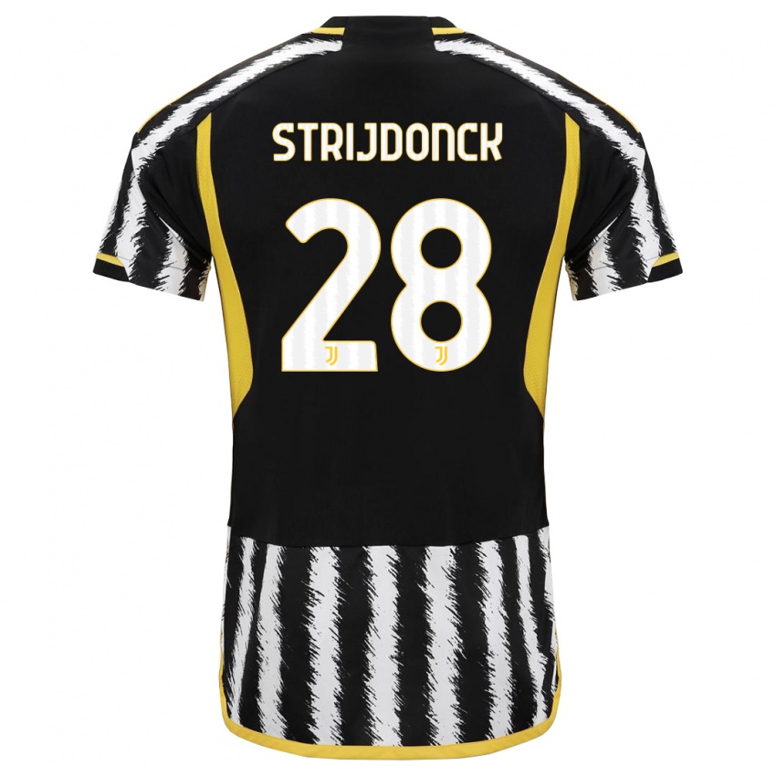 Damen Bayron Strijdonck #28 Schwarz-Weiss Heimtrikot Trikot 2023/24 T-Shirt Österreich