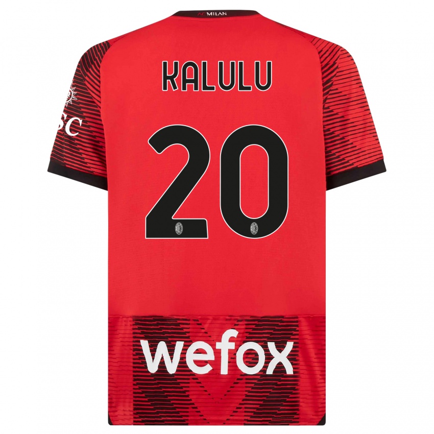 Damen Pierre Kalulu #20 Rot Schwarz Heimtrikot Trikot 2023/24 T-Shirt Österreich