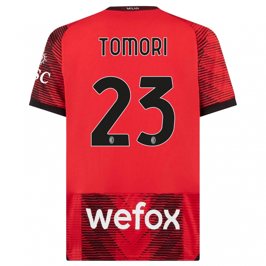 Damen Fikayo Tomori #23 Rot Schwarz Heimtrikot Trikot 2023/24 T-Shirt Österreich