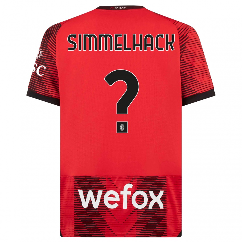 Damen Alexander Simmelhack #0 Rot Schwarz Heimtrikot Trikot 2023/24 T-Shirt Österreich