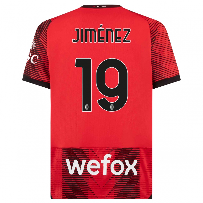 Damen Álex Jiménez #19 Rot Schwarz Heimtrikot Trikot 2023/24 T-Shirt Österreich