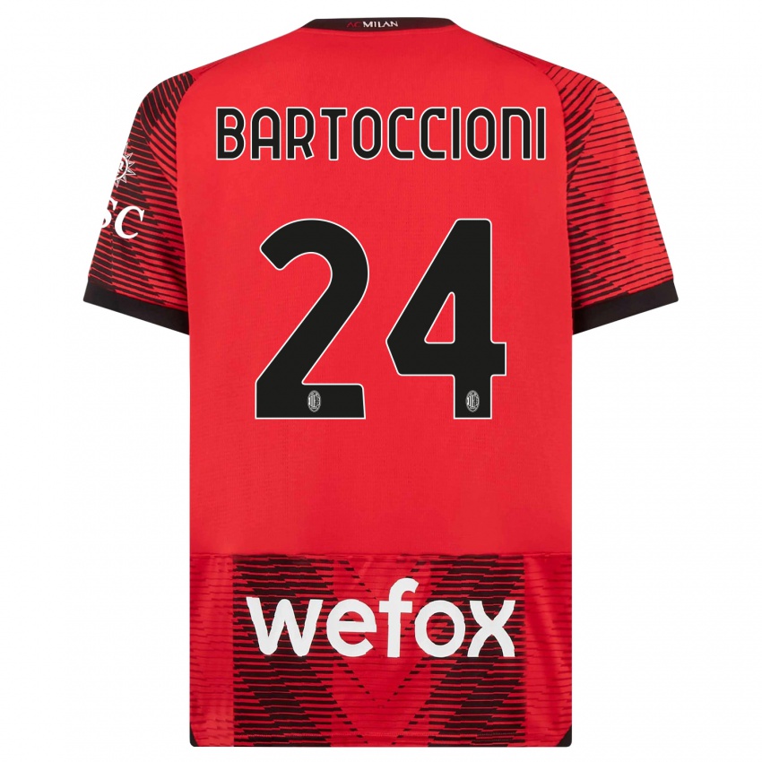 Damen Andrea Bartoccioni #24 Rot Schwarz Heimtrikot Trikot 2023/24 T-Shirt Österreich