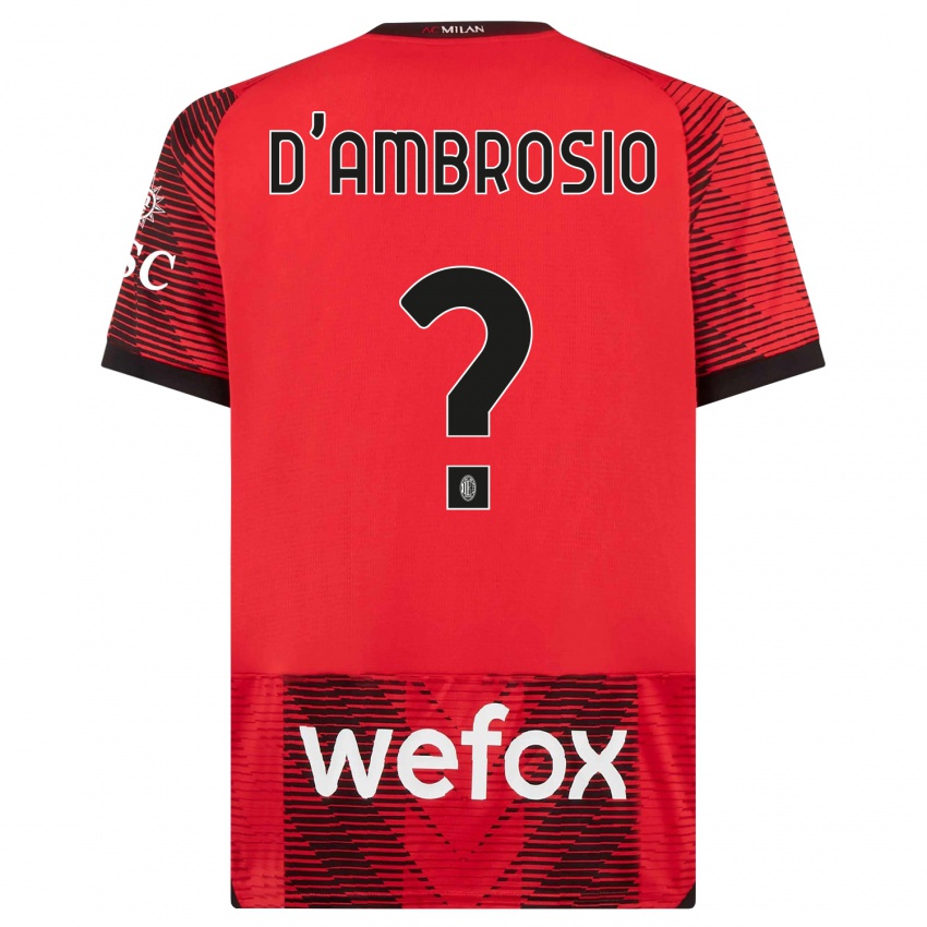 Damen Antonio D'ambrosio #0 Rot Schwarz Heimtrikot Trikot 2023/24 T-Shirt Österreich