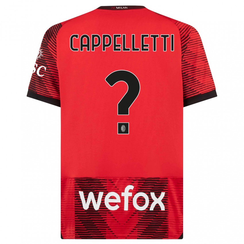 Damen Mattia Cappelletti #0 Rot Schwarz Heimtrikot Trikot 2023/24 T-Shirt Österreich