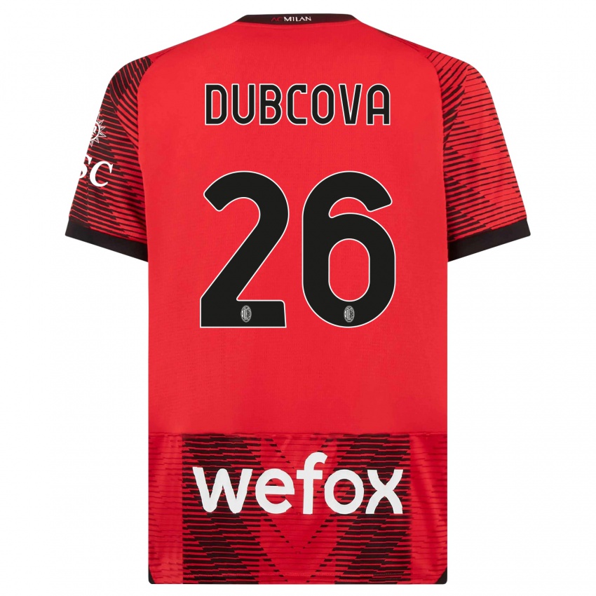 Damen Michaela Dubcova #26 Rot Schwarz Heimtrikot Trikot 2023/24 T-Shirt Österreich