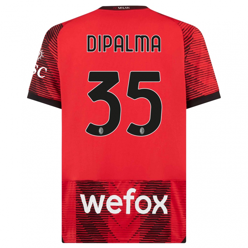 Damen Matteo Dipalma #35 Rot Schwarz Heimtrikot Trikot 2023/24 T-Shirt Österreich