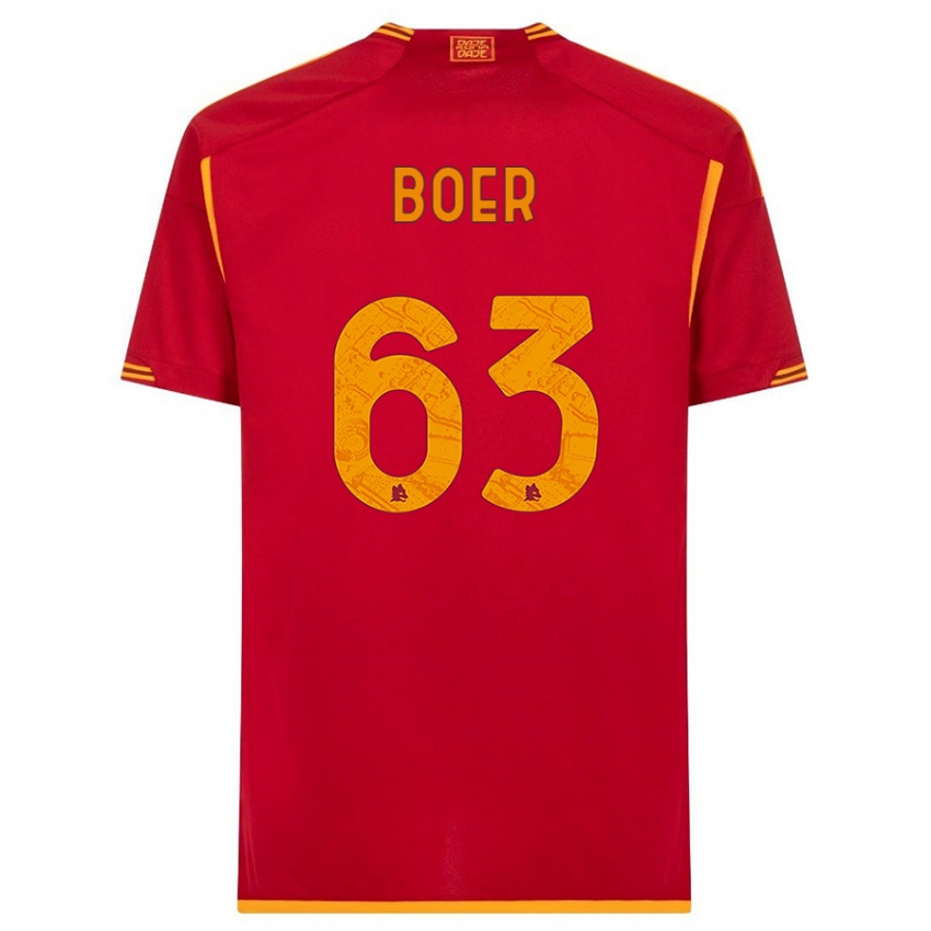 Damen Pietro Boer #63 Rot Heimtrikot Trikot 2023/24 T-Shirt Österreich