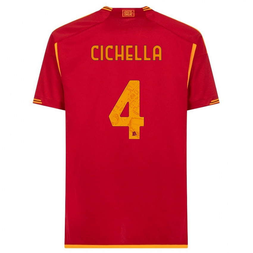 Damen Matteo Cichella #4 Rot Heimtrikot Trikot 2023/24 T-Shirt Österreich